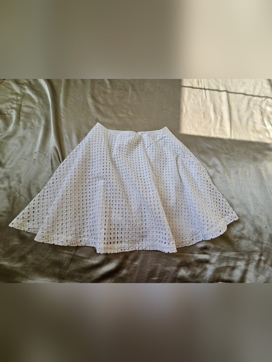 Reed Sportswear Dresses & Skirts - Reed White Eyelet A-Line Skirt - Women Size M